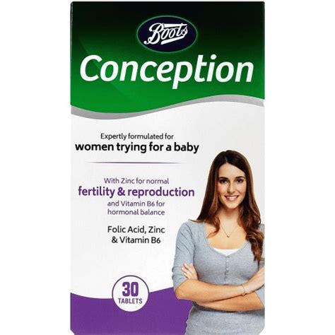 Boots Conception Folic Acid Zinc & Vitamin B6 30 Tablets - Compare Prices & Where To Buy ...