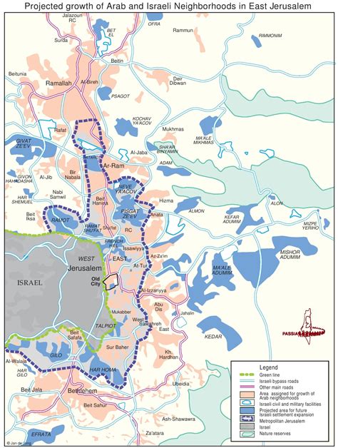 Jerusalem administrative divisions map - Ontheworldmap.com