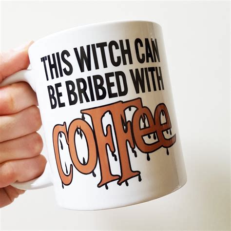 Handmade This Witch Can Be Brided With Coffee Mug - Halloween Coffee Cup - Handmade Holiday Mug