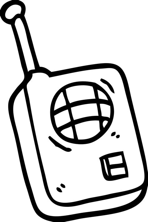 walkie talkie de dibujos animados de dibujo lineal 12183455 Vector en Vecteezy