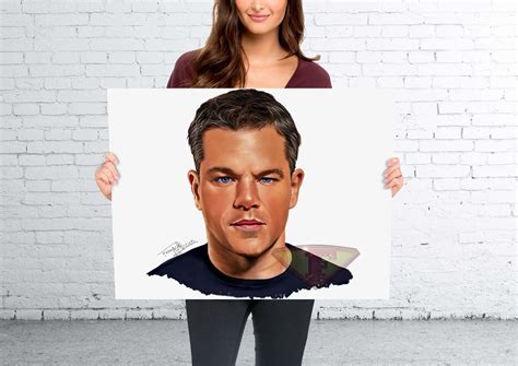 Matt Damon, Drawing, Digital Art, Fan Art, Celebrity Painting, Poster ...