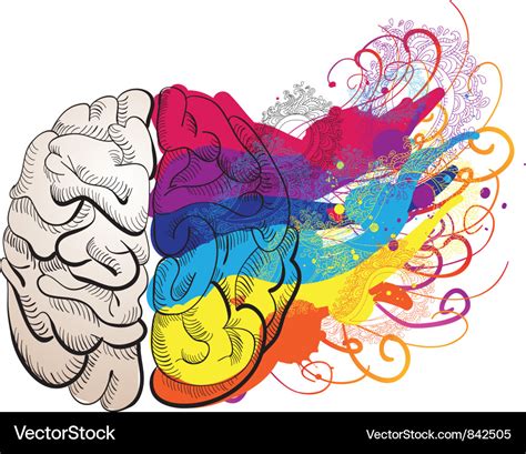 Creativity concept - brain Royalty Free Vector Image