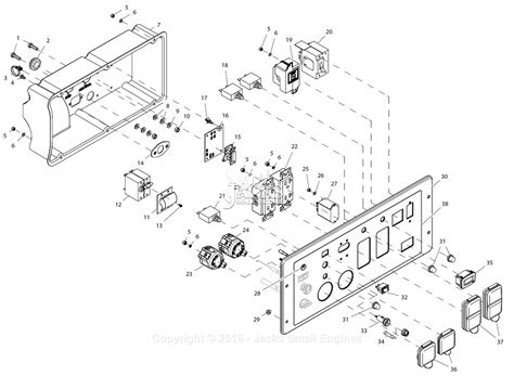 Generac 0059310 (XP8000E) Parts Diagram for Control Panel Detail