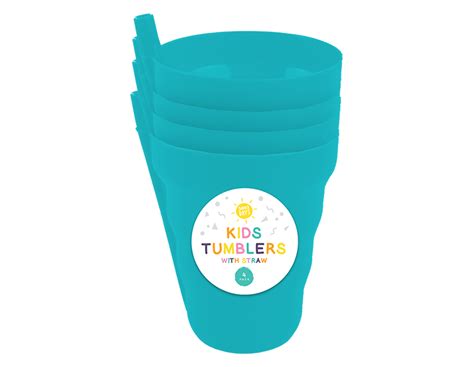 Straw Tumblers 4 Pack