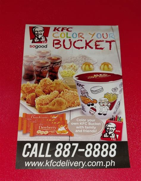 Coca Cola Coke KFC Color Your Bucket Kentucky Fried Chicken Collectible Paper Ad Flyer Menu ...