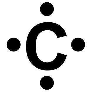 From Wikiwand: The Lewis structure of a carbon atom, showing its four ...