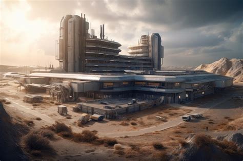 Premium AI Image | Futuristic military base with hightech weapons and ...