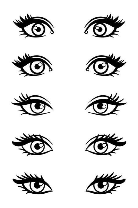 Cartoon character female eyes (889664) | Illustrations | Design Bundles in 2021 | Cartoon eyes ...