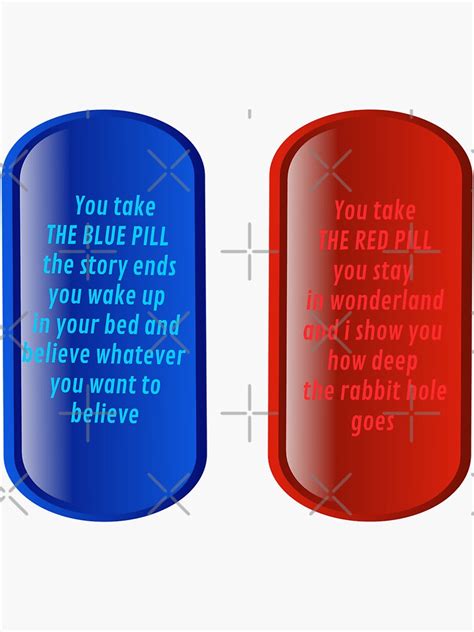 The blue pill and the red pill design sticker by itnes – Artofit