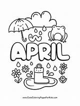 April Coloring Pages  Cute For Kids sketch template