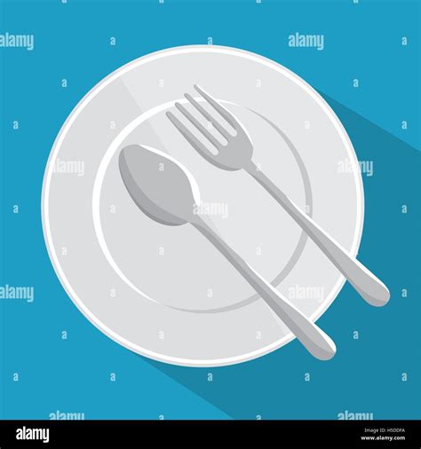 plate spoon and fork design Stock Vector Image & Art - Alamy