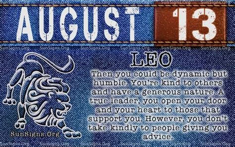 August 13 Birthday Horoscope Personality | Sun Signs