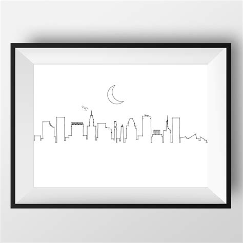 Baltimore Skyline, Baltimore Art, Baltimoren Print, Baltimore Poster ...