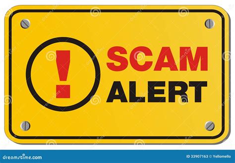 Scam Alert Yellow Sign - Rectangle Sign Stock Illustration ...