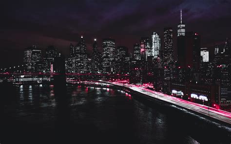 Download wallpapers New York, nightscapes, metropolis, skyscrapers, USA ...