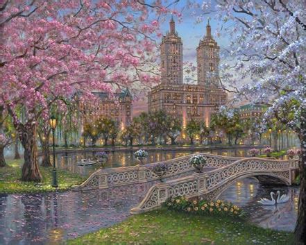 Spring in the Park, Central Park, by Robert Finale - Village Gallery