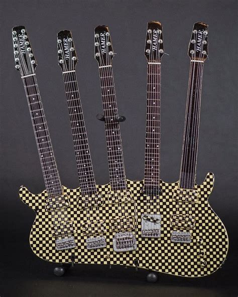 Axe Heaven: Five-Neck Checkered Guitar - (RICK NIELSEN) | at Mighty Ape ...