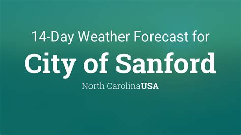 City of Sanford, North Carolina, USA 14 day weather forecast