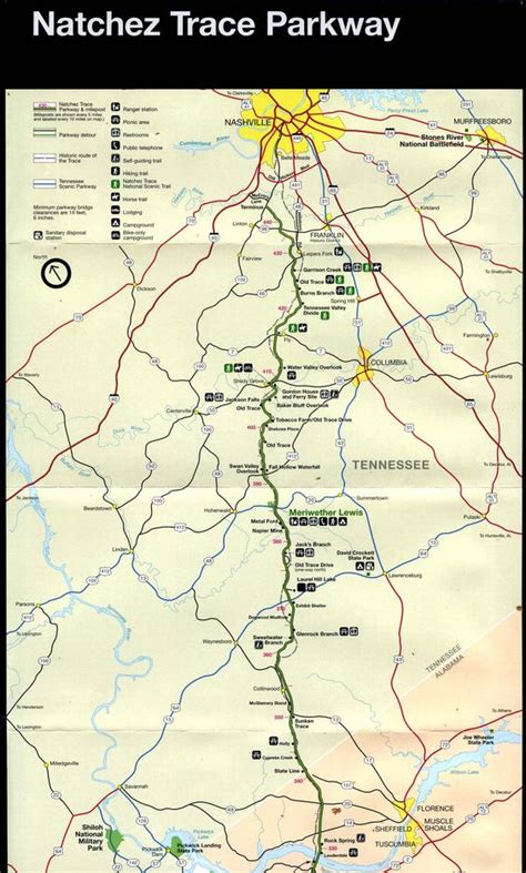 Natchez Trace Parkway Map | Long Spring Weekend | Pinterest | Trips and ...