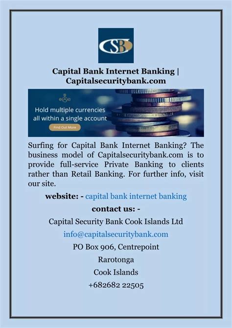 PPT - Capital Bank Internet Banking Capitalsecuritybank.com PowerPoint Presentation - ID:11786409