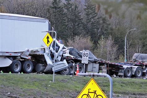 1 dead in semi-truck crash on Highway 1 near Hope - Cowichan Valley Citizen