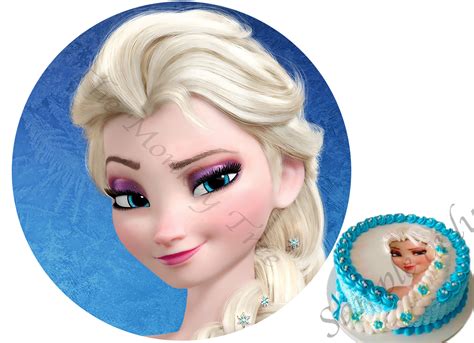 Frozen Elsa Face Edible Cake Image - The Monkey Tree