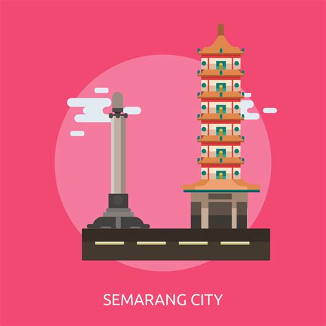Download Semarang City of Indonesia Conceptual illustration Design ...