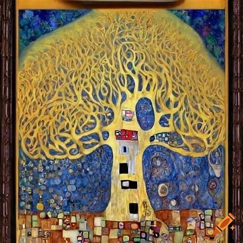 Gustav klimt's tree of life painting