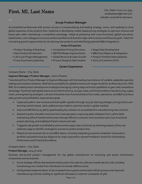 Sample Resume Format For Experienced Candidates Pdf - Resume Gallery