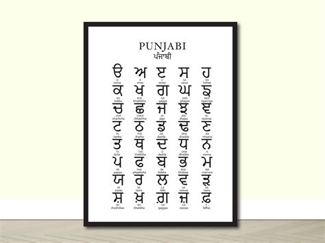 Black Punjabi Alphabet, Sikh, Print, Playroom Decor, Gurmukhi Alphabet ...