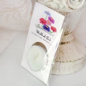 Memorial Service Gift Candles, Flower Memorial Candle, Personalized ...