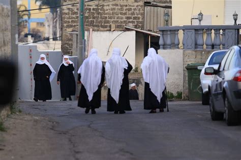 The Druze - Druze women and men in their traditional customes take an ...