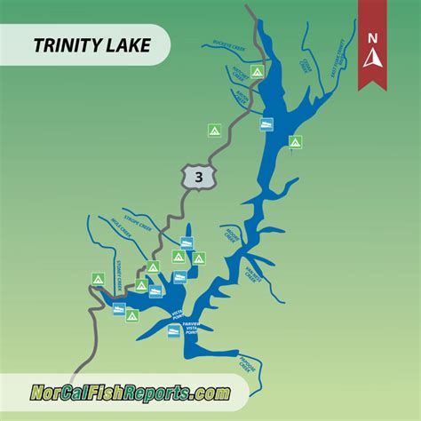 Trinity Lake - Fish Reports & Map