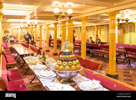 Dining Saloon interior of Brunel's SS Great Britain, Great Western Dockyard, Spike Island ...