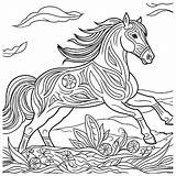 Horse Coloring Page sketch template