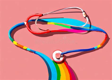 Abstract Representation of the Concept of Stethoscope Using Dynamic Shapes and Colors Stock ...