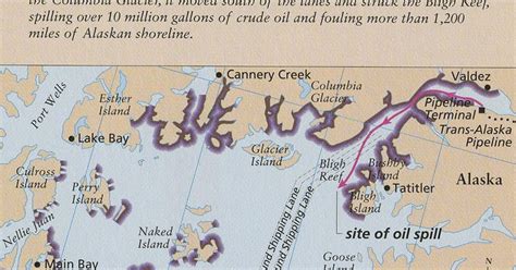 GIS Research and Map Collection: Map of Exxon Valdez Oil Spill from ...