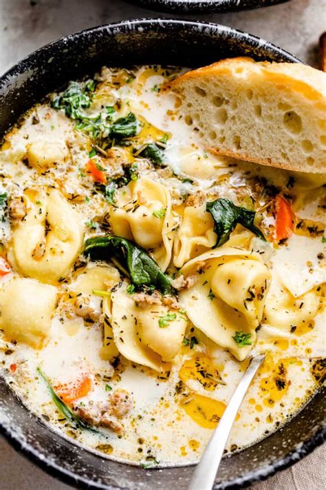 Creamy Sausage Tortellini Soup | Easy Weeknight Recipes