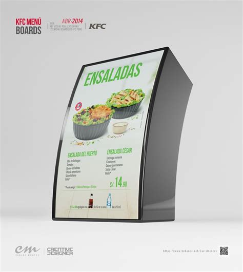 KV MENU BOARDS KFC PERÚ on Behance | Kfc, Menu boards, Menu