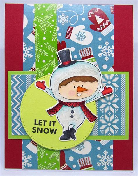 Let It Snow Handmade Christmas Card Snowman Card Holiday | Etsy | Christmas cards handmade ...