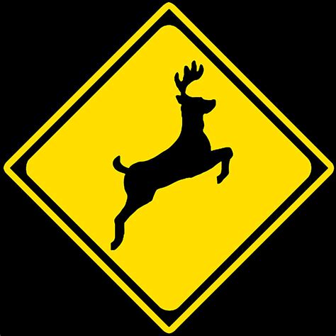 Deer Crossing Sign Digital Art by Marvin Blaine | Fine Art America