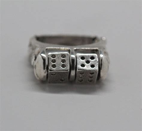 Dice Ring in Silver With Moving Dice Made in NYC Blue Bayer Design - Etsy | Cute jewelry, Dope ...