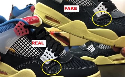 How To Spot & Identify The Fake Air Jordan 4 Union Off Noir