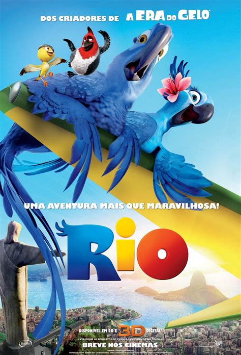 Cartaz do filme "Rio". | Películas de animación, Rio la pelicula, Peliculas de disney