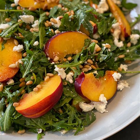 Peach, Rocket & Feta Salad - Katy's Food Finds