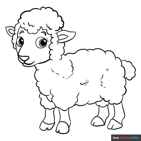 Lamb Coloring Page | Easy Drawing Guides