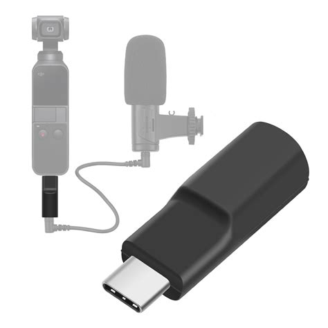 External Mic Audio Adapter USB-C to 3.5mm Connector for DJI OSMO Pocket ...