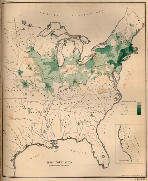 Map Depicting the Irish Population