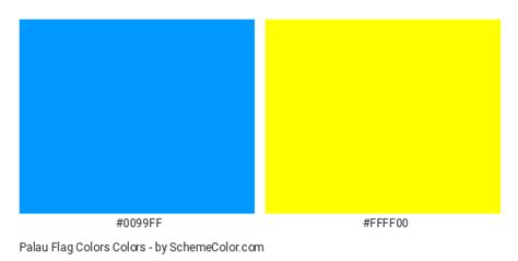 Palau Flag Colors » Country Flags » SchemeColor.com