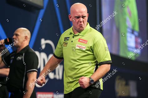 Michael Van Gerwen Celebrates Winning Third Editorial Stock Photo ...